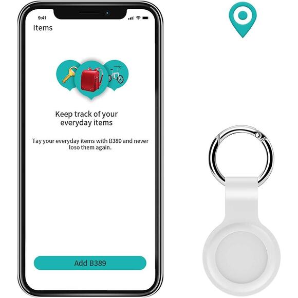 for AirTag Silicone Holder Case Cover Airtag Tracker Keychain Sleeve Shell White - Picture 2 of 9